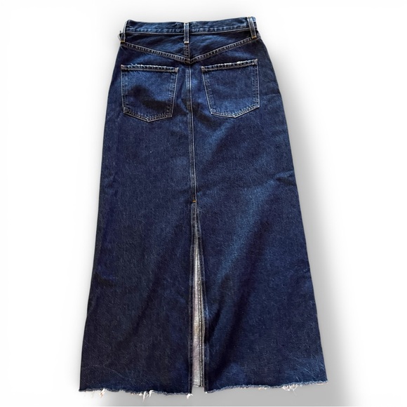 AGOLDE Hilla A-Line Maxi Long Denim Skirt - Pathway - Sz 26 NWT - Picture 6 of 13